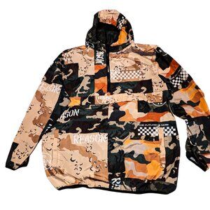 Reason Men’s Camouflage Windbreaker Jacket XL – “Future Is Now” NYC Design